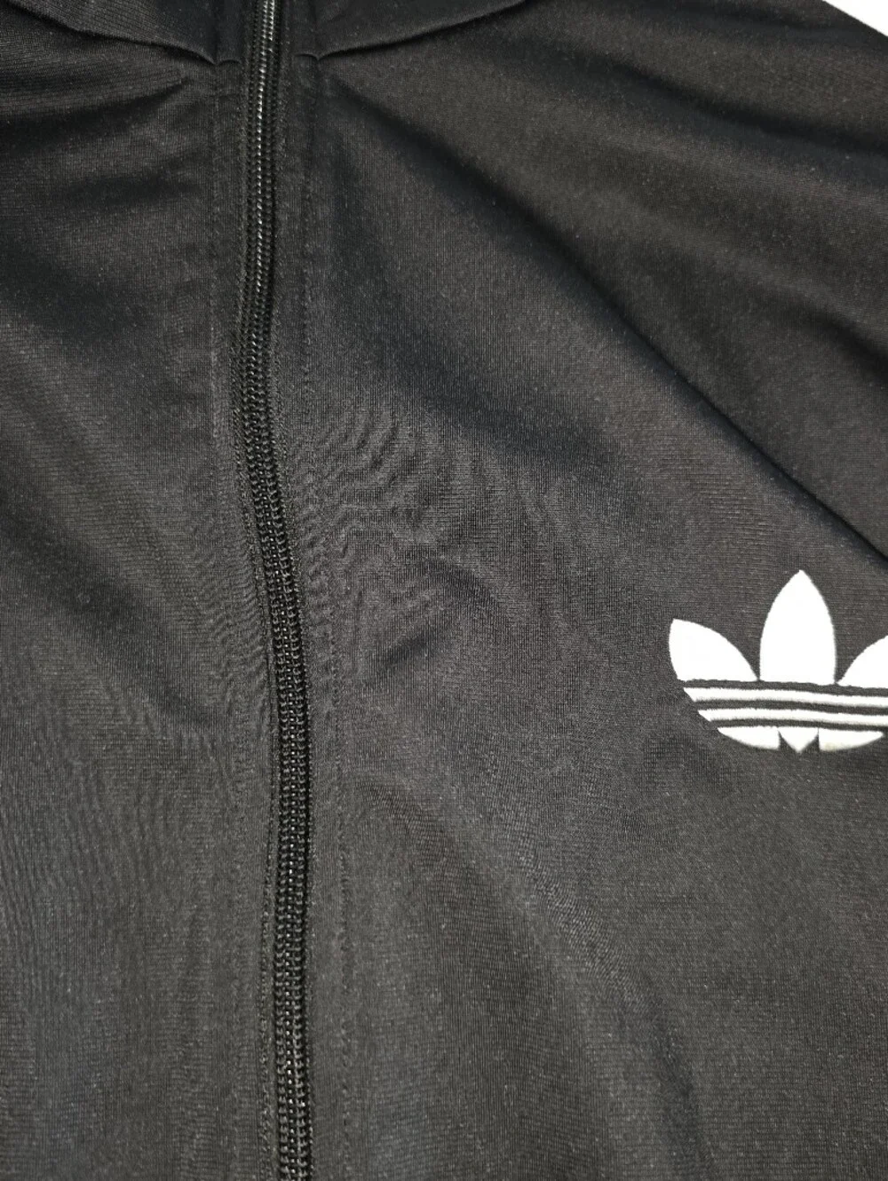 Adidas Men's Black Track Jacket with White Stripes XL EUC